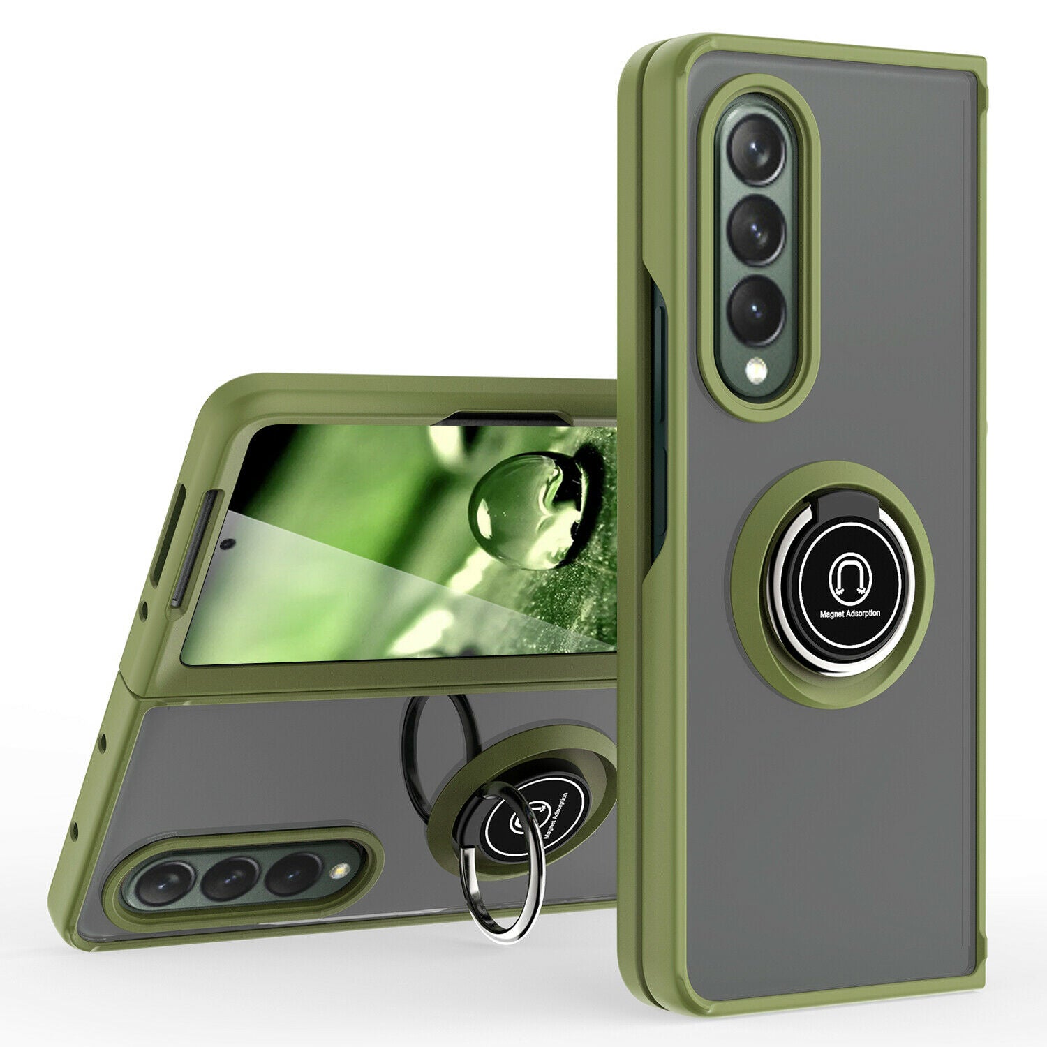 Matte Ring Case for Samsung Galaxy Z Fold 3 5G Matte Ring Case for Samsung Galaxy Z Fold 3 5G